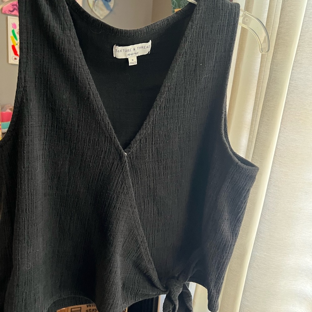 Madewell Black Textured Tank Top